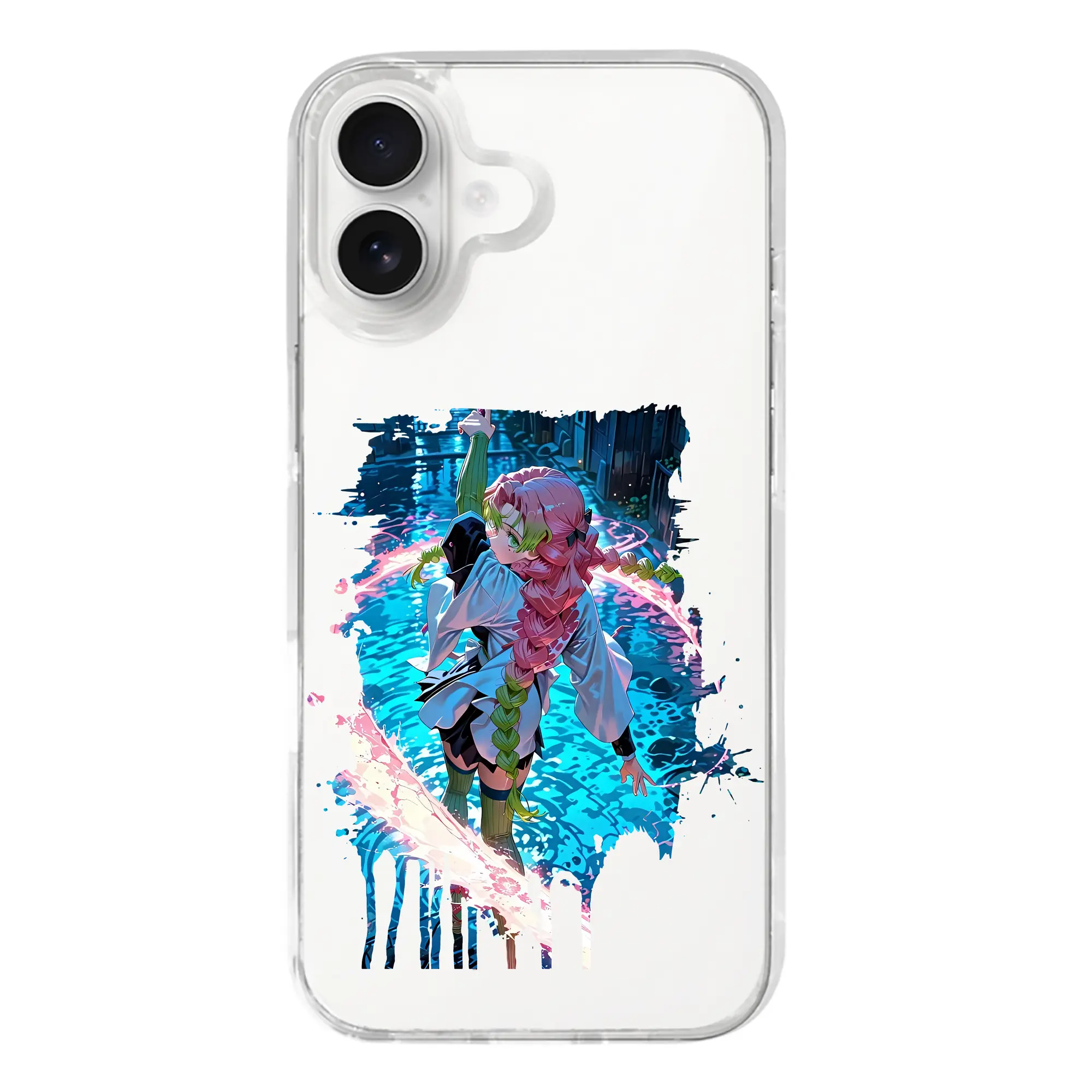 鬼滅の刃 グッズ,甘露寺 蜜璃 - iPhone 17シリーズ 透明スマホケース – 薄型・耐衝撃・精密フィット保護カバー